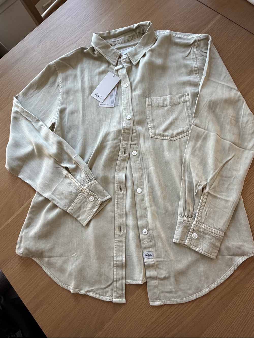 Rails Barrett Shacket Light Olive NWT Size Medium